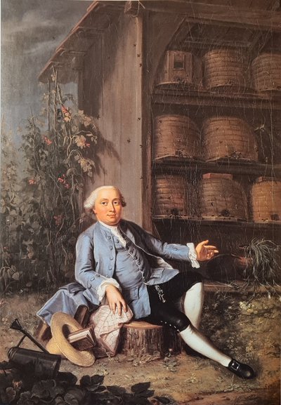 بالألمانية: صورة شخصية لفينتشينز فريشينغ (1727-1790)، عضو المجلس الأعلى، ومالك أرض في أوتيغن. بواسطة جاكوب إيمانويل هاندمان