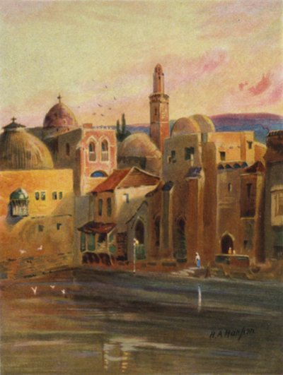 بركة حزقيا في القدس (لون ليثو) بواسطة جيمس (بعد) كلارك