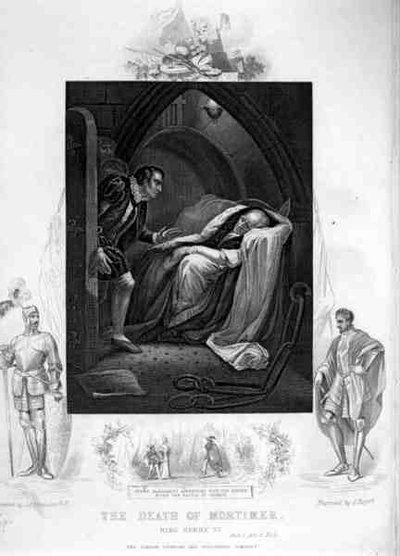 موت مورتيمر ، الفصل الثاني ، المشهد 5 ، في هنري السادس (الجزء الأول) بقلم ويليام شكسبير (1564-1616) نقش بقلم ج. روجرز (نقش) بواسطة جيمس (بعد) نورثكوت