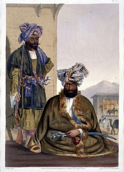 جول محمد كاون ، ملك الغيلجي ، اللوحة 25 من "مشهد ، سكان وأزياء أفغانستان" ، نقش بواسطة WLWalker بواسطة جيمس (بعد) راتراي
