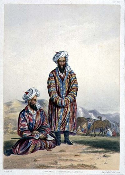Oosbegs of Mooraud Bey ، اللوحة 20 من "مشهد ، سكان وأزياء أفغانستان" ، نقش بواسطة WL Walker بواسطة جيمس (بعد) راتراي