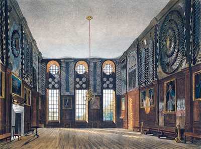 غرفة الحراسة ، نقش لريتشارد ريف (مواليد 1780) ، بناءً على تصميم جيمس ستيفانوف (حوالي 1788-1874) ، من تاريخ المساكن الملكية بواسطة جيمس (بعد) ستيفانوف