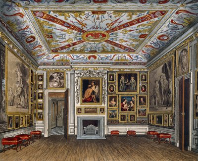 غرفة الاجتماعات ، نقش دانيال هافيل (1785-1826) ، بناءً على تصميم جيمس ستيفانوف (كاليفورنيا 1788-1874) ، من تاريخ المساكن الملكية بواسطة جيمس (بعد) ستيفانوف