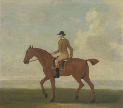 حصان سباق كستنائي مع Jockey Up ، حوالي عام 1730 (زيت على قماش) بواسطة جيمس (أتر) سيمور