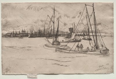 أمستردام من Tolhuis ، 1863. بواسطة جيمس أبوت ماكنيل ويسلر