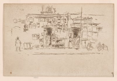 أقفاص الطيور، تشيلسي، حوالي 1886-1888 (حفر بالحبر على ورق) بواسطة جيمس أبوت ماكنيل ويسلر
