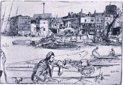 Black Lion Wharf (colour litho) بواسطة جيمس أبوت ماكنيل ويسلر