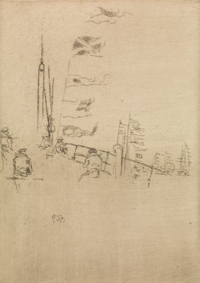 درسة من مجموعة مكونة من اثني عشر نقشاً بعنوان الاستعراض البحري ، 1887 بواسطة جيمس أبوت ماكنيل ويسلر