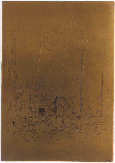 لوحة طباعة ملغاة لـ Piazzetta ، 1879-1880. بواسطة جيمس أبوت ماكنيل ويسلر