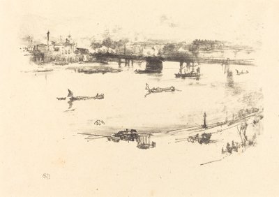 جسر سكة حديد تشارينغ كروس ، 1896. بواسطة جيمس أبوت ماكنيل ويسلر