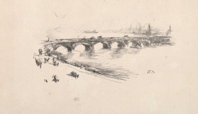 مساء ، جسر واترلو الصغير ، 1896. بواسطة جيمس أبوت ماكنيل ويسلر