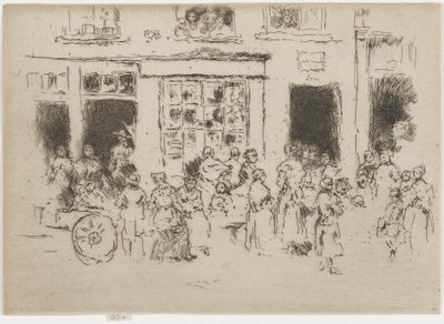 هاي ستريت ، بروكسل ، 1887 (النقش على الورق) بواسطة جيمس أبوت ماكنيل ويسلر