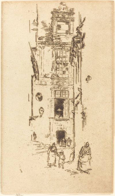 قاعة المدينة ، Loches ، 1888. بواسطة جيمس أبوت ماكنيل ويسلر