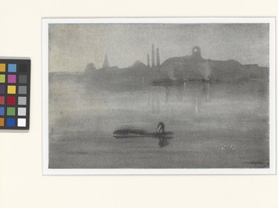 الموسيقى الهادئة: The Thames At Battersea (lithotint) بواسطة جيمس أبوت ماكنيل ويسلر