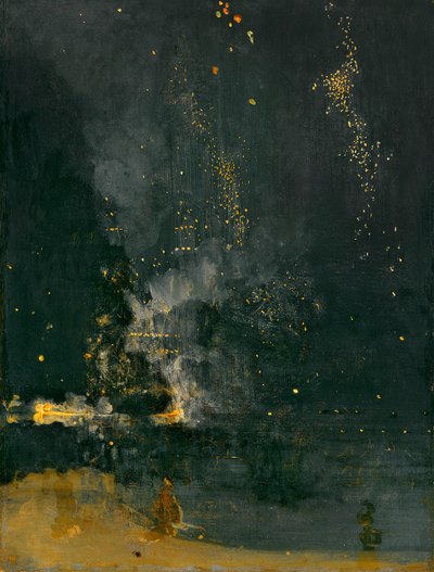 الموسيقى الهادئة باللون الأسود والذهبي ، الصاروخ الساقط ، 1875 بواسطة جيمس أبوت ماكنيل ويسلر