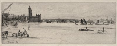 جسر وستمنستر القديم ، 1859. بواسطة جيمس أبوت ماكنيل ويسلر