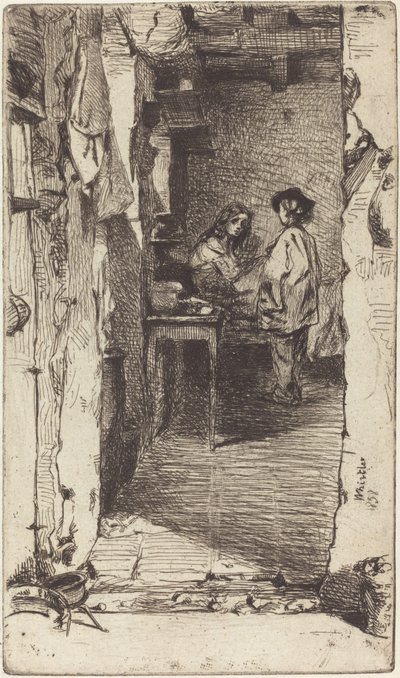 راج بيكيرز ، موفيتارد كوارتر ، باريس ، 1858. بواسطة جيمس أبوت ماكنيل ويسلر