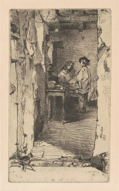 راج بيكيرز ، موفيتارد كوارتر ، باريس ، 1858. بواسطة جيمس أبوت ماكنيل ويسلر