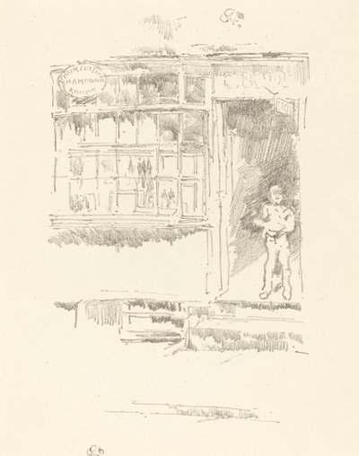 محل الحلاق في ميوز ، 1896. بواسطة جيمس أبوت ماكنيل ويسلر
