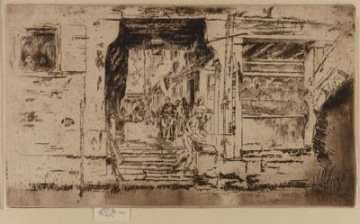 متجر الأسماك ، البندقية ، 1879-1880. بواسطة جيمس أبوت ماكنيل ويسلر