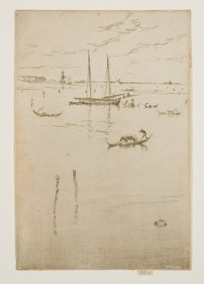 The Little Lagoon ، من Twelve Etchings ، المعروف أيضًا باسم مجموعة البندقية الأولى بواسطة جيمس أبوت ماكنيل ويسلر