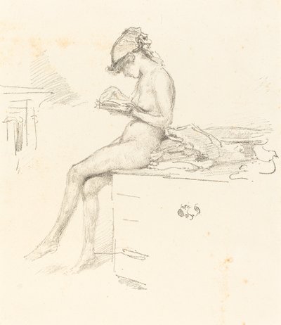 النموذج العاري الصغير ، القراءة ، 18891890. بواسطة جيمس أبوت ماكنيل ويسلر