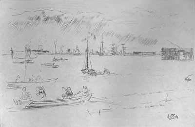 التايمز نحو Erith ، c1877 ، 1904 بواسطة جيمس أبوت ماكنيل ويسلر