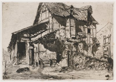المبنى غير الآمن. واحدة من اثني عشر نقشًا من الطبيعة المجموعة الفرنسية ، 1858. بواسطة جيمس أبوت ماكنيل ويسلر