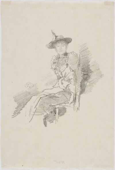 القبعة المجنحة ، 1890 (litho on paper) بواسطة جيمس أبوت ماكنيل ويسلر