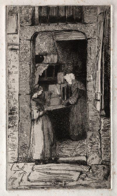 اثنا عشر حفرًا من الطبيعة: La Marchande de Moutarde ، 1858. بواسطة جيمس أبوت ماكنيل ويسلر