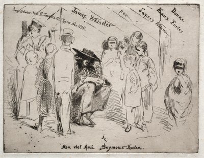 اثنا عشر النقش من الطبيعة: صفحة العنوان - رسم Delauney ، 1858. بواسطة جيمس أبوت ماكنيل ويسلر