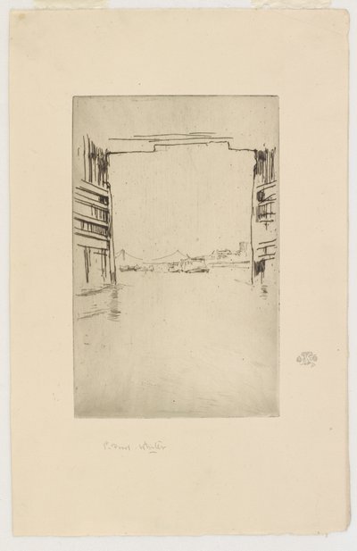 تحت جسر باترسي القديم ، 1879. بواسطة جيمس أبوت ماكنيل ويسلر