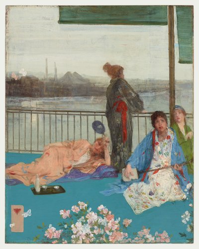الاختلافات في اللون اللحمي والأخضر - الشرفة بواسطة James Abbott McNeill Whistler