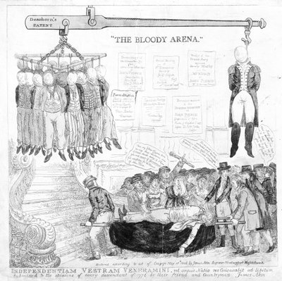 "The Bloody Arena" ، مطبوعة Newburyport ، 13 مايو 1806 بواسطة جيمس أكين