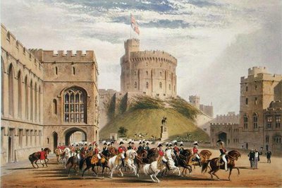 المربع الذي يتطلع إلى الغرب - إمبراطور روسيا والأمير ألبرت (1819-1861) بواسطة جيمس بيكر (بعد) باين