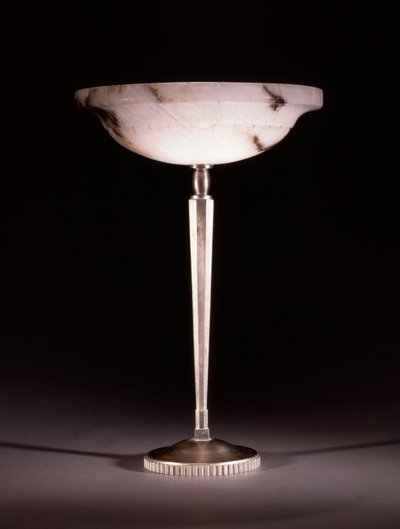 مصباح طاولة من البرونز الفضي صممه جاك إميل روهلمان (1879-1933) ، حوالي عام 1913 بواسطة جيمس بيكر (Attr. To) Pyne