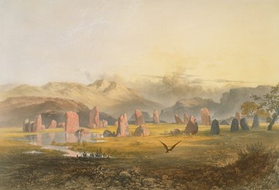 Castlerigg Stone Circle بالقرب من كيسويك ، من "منطقة البحيرة الإنجليزية" ، 1853 بواسطة جيمس بيكر باين