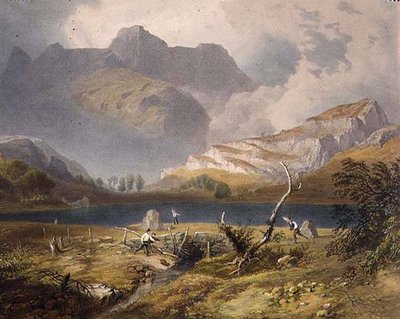 لانجديل بايكس ، تفاصيل القطران ، من "منطقة البحيرة الإنجليزية" ، 1853 بواسطة جيمس بيكر باين