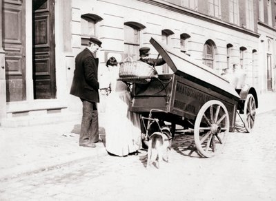 الناس وعربات الكلب ، أنتويرب ، 1898 بواسطة جيمس باتكين