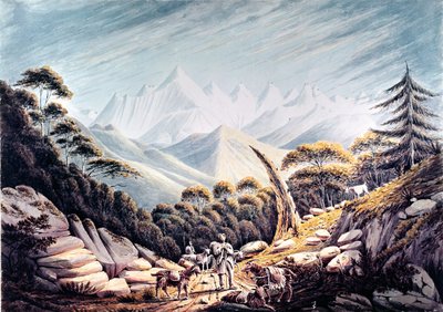 الرعاة النيباليون في جبال الهيمالايا ، 1826 بواسطة جيمس بوليفار مانسون