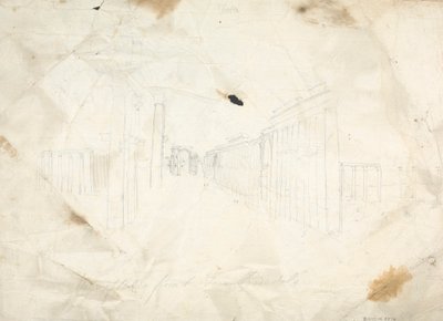 رسم تخطيطي لأطلال الهيكل بواسطة جيمس بروس
