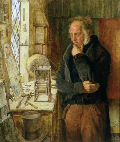 صانع الساعات في قريتنا يحل مشكلة ، c.1859 بواسطة جيمس كامبل