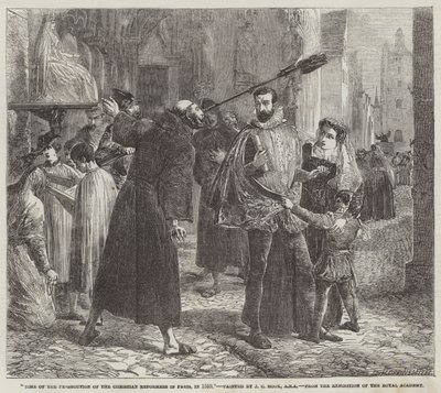 زمن اضطهاد الإصلاحيين المسيحيين في باريس عام 1559 بواسطة جيمس كلارك هوك