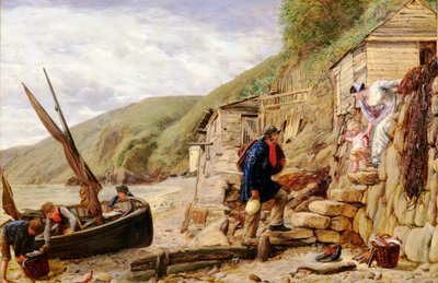 مرحبًا ، بوني بوت! عودة الصياد ، مشهد في كلوفيلي ، شمال ديفون ، 1856 بواسطة جيمس كلارك هوك
