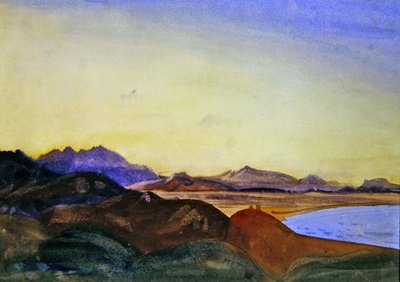 Collioure ، Canigoure in the Distance (ألوان مائية فوق قلم رصاص على ورق) بواسطة جيمس ديكسون اينيس