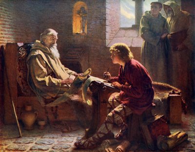 The Bederable Bede ترجمة الفصل الأخير من القديس يوحنا ، 1926. بواسطة جيمس دويل بنروز