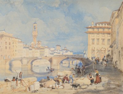 بونتي سانتا ترينيتا ، فلورنسا ، قبل عام 1832. بواسطة جيمس دوفيلد هاردينج