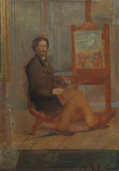 إنسور في مرسمه، حوالي عام 1886 (زيت على قماش) بواسطة جيمس إنسور