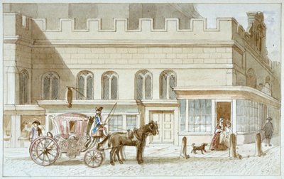 واجهات المتاجر بجوار St Dunstan-in-the-West ، شارع فليت ، مدينة لندن ، 1820 بواسطة James Findlay