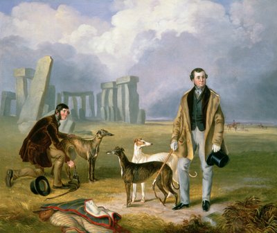 تشارلز راندل مع الكلاب السلوقية ، 1849 بواسطة جيمس فليويت مولوك